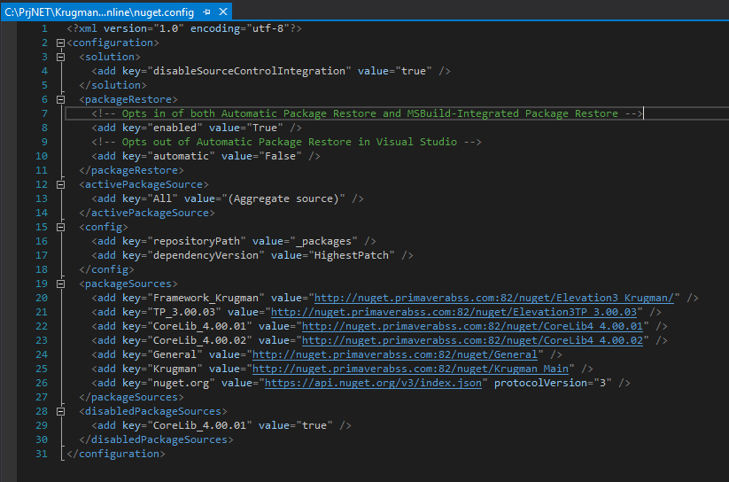 Configuracao Feed