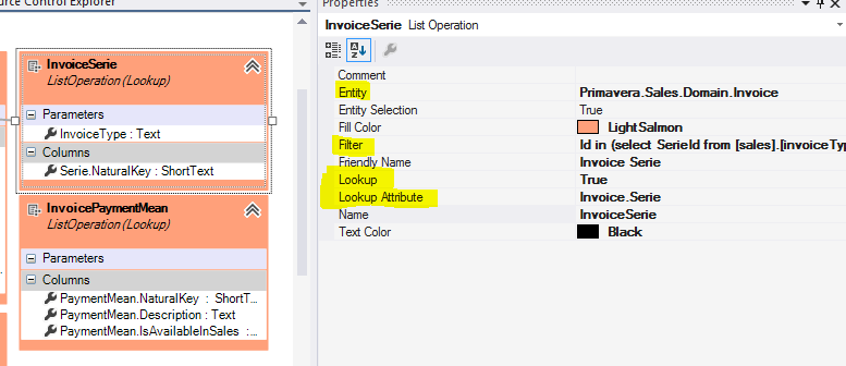List Operation Lookup - Properties