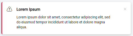 Inline Alert Message error