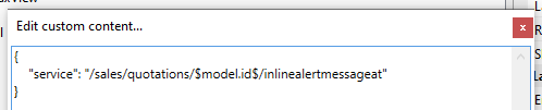Inline Alert Message service