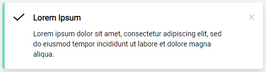 Inline Alert Message success