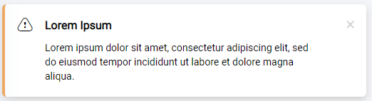 Inline Alert Message warning