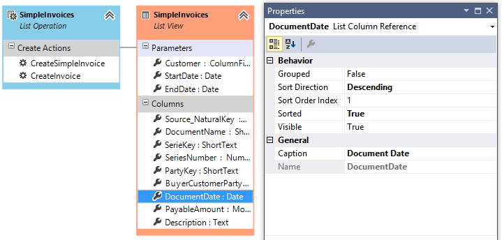 List View Properties