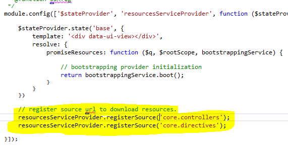 Método registerSource