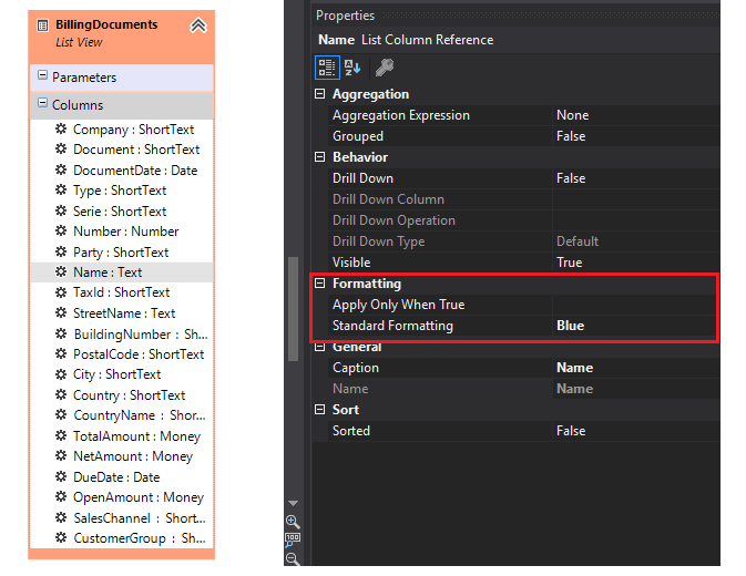 StandardFormatting