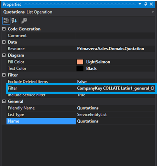 Lookup Operation Filter Expression