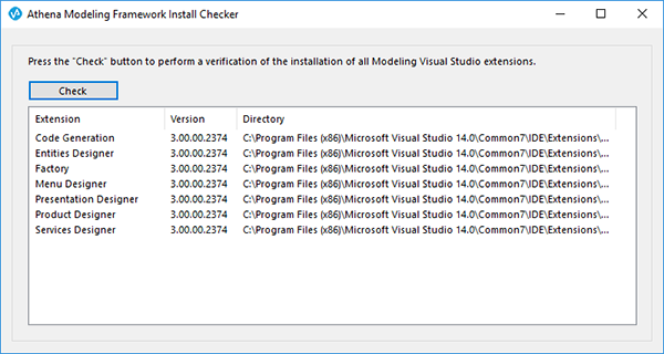 Modeling Install Checker