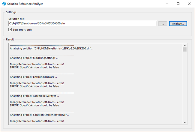 Solution References Verifyer
