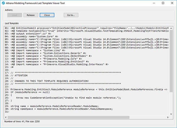 Modeling Last Template Viewer