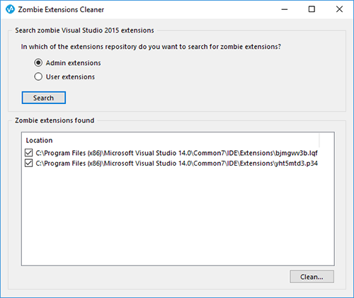 Zombies Extensions Cleaner